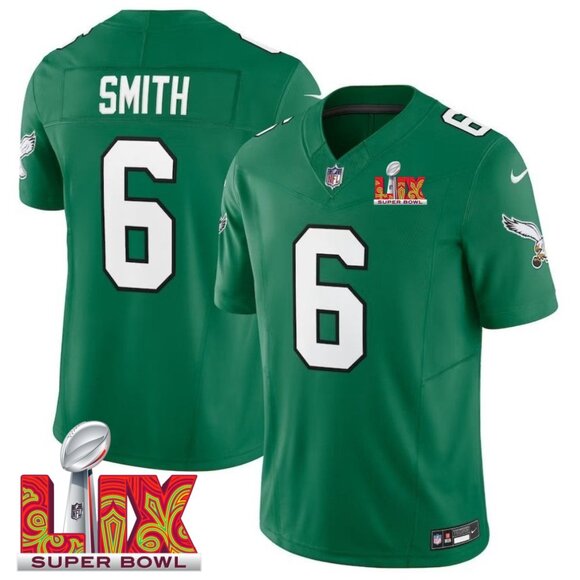 Mens Youths Kids Womens DeVonta Smith 2025 Super Bowl LIX Green Jersey Stitched